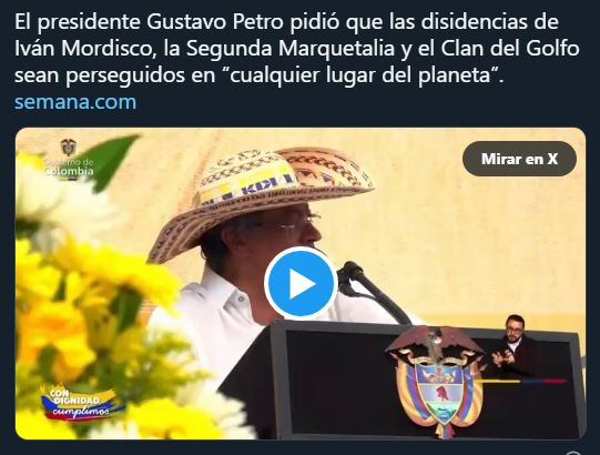 Duro decreto en contra de la delincuencia y grupos terroristas Imagen cortesía Revista semana Colombia